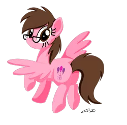 Size: 1180x1162 | Tagged: safe, artist:iheartjapan789, derpibooru import, oc, oc:sparkle bliss, unofficial characters only, pegasus, pony, female, glasses, looking back, mare, simple background, solo, transparent background