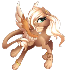 Size: 1885x2100 | Tagged: safe, artist:scarlet-spectrum, derpibooru import, oc, oc:vite, unofficial characters only, pony, sphinx, bracelet, commission, ear piercing, fangs, female, jewelry, looking at you, mare, piercing, simple background, smiling, solo, sphinx oc, transparent background