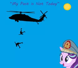 Size: 1493x1300 | Tagged: semi-grimdark, derpibooru import, starlight glimmer, pony, unicorn, my past is not today, augusto pinochet, chile, communism, execution, female, free helicopter rides, hat, helicopter, mare, murder, politics, solo focus, stalin glimmer, subverted meme, we are going to hell