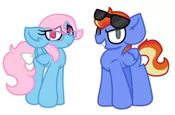 Size: 1091x715 | Tagged: artist:thefanficfanpony, bow, derpibooru import, glasses, headcanon, oc, oc:bow hothoof, oc:wind whistler, safe, tail bow, unofficial characters only