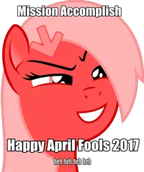 Size: 2000x2386 | Tagged: safe, artist:arifproject, derpibooru import, oc, oc:downvote, ponified, unofficial characters only, pony, derpibooru, april fools, april fools 2017, bust, derpibooru ponified, grin, meme, meta, simple background, smiling, solo, transparent background, vector