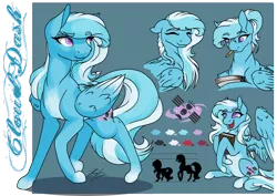 Size: 2820x2000 | Tagged: safe, artist:cloud-dash, derpibooru import, oc, oc:cloud dash, unofficial characters only, pegasus, pony, book, female, high res, mare, mouth hold, pencil, raised hoof, reference sheet, solo