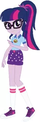 Size: 186x562 | Tagged: safe, artist:ra1nb0wk1tty, derpibooru import, sci-twi, twilight sparkle, equestria girls, legend of everfree, boots, camp everfree outfits, clothes, converse, glasses, looking at you, raised leg, shoes, shorts, simple background, sneakers, socks, solo, white background