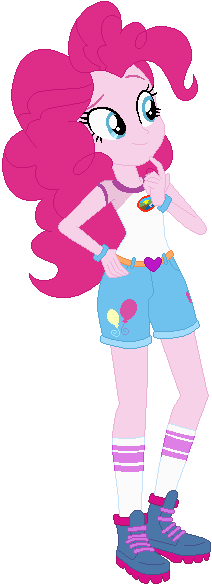 Size: 212x585 | Tagged: safe, artist:ra1nb0wk1tty, derpibooru import, pinkie pie, equestria girls, legend of everfree, balloon, boots, bracelet, camp everfree outfits, clothes, hand on hip, heart, jewelry, shorts, simple background, socks, solo, white background