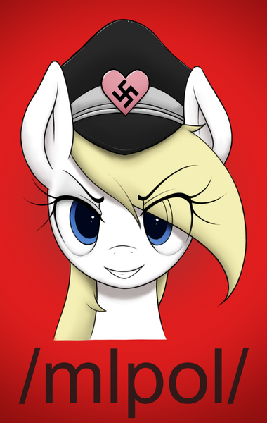 Size: 800x1263 | Tagged: 4chan, artist:anearbyanimal, derpibooru import, female, mare, /mlp/, /mlpol/, nazi, oc, oc:aryanne, /pol/, safe, solo, swastika, unofficial characters only