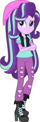 Size: 3500x10684 | Tagged: safe, artist:crimsumic, derpibooru import, starlight glimmer, equestria girls, mirror magic, spoiler:eqg specials, .svg available, absurd resolution, boots, crossed arms, doll, equestria girls minis, female, high heel boots, inkscape, long hair, raised leg, simple background, solo, toy, transparent background, vector