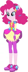 Size: 223x572 | Tagged: safe, artist:ra1nb0wk1tty, derpibooru import, pinkie pie, equestria girls, legend of everfree, balloon, clothes, crystal guardian, gloves, ponied up, shoes, simple background, solo, sparkles, super ponied up, white background