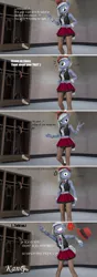 Size: 1920x5456 | Tagged: 3d, absurd resolution, adorasexy, angry, anthro, artist:kmg0047, ask, blushing, clothes, cross-popping veins, cute, derpibooru import, hat, high heels, legs, limestone pie, miniskirt, pantyhose, sexy, shoes, skirt, solo, stockings, suggestive, thigh highs, trilby, tumblr, vulgar, wardrobe