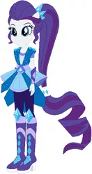 Size: 300x567 | Tagged: safe, artist:ra1nb0wk1tty, derpibooru import, rarity, equestria girls, legend of everfree, boots, crystal guardian, high heel boots, jewelry, ponied up, ponytail, simple background, solo, sparkles, super ponied up, white background