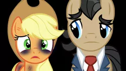 Size: 1920x1080 | Tagged: abuse, applejack, artist:mrerzebra92, black eye, comic:applejack - life of hell, derpibooru import, filthy rich, jackabuse, semi-grimdark