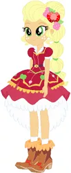 Size: 232x563 | Tagged: safe, artist:ra1nb0wk1tty, derpibooru import, applejack, equestria girls, legend of everfree, clothes, dress, simple background, solo, white background