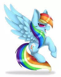 Size: 1166x1483 | Tagged: safe, artist:skashigame, derpibooru import, rainbow dash, pony, backwards cutie mark, chibi, solo, spread wings, wings