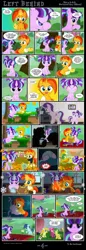 Size: 2102x6115 | Tagged: safe, artist:dsana, derpibooru import, starlight glimmer, sunburst, oc, oc:aurora, oc:steady hooves, pony, comic:left behind, absurd resolution, book, clothes, colt, colt sunburst, comic, crying, domestic abuse, female, filly, filly starlight glimmer, fire, football, ice, magic, male, rock, scarf, snow, starlight's parents, stove, younger