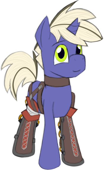 Size: 1480x2421 | Tagged: safe, artist:cybersquirrel, derpibooru import, oc, unofficial characters only, pony, unicorn, broken horn, male, prosthetics, stallion