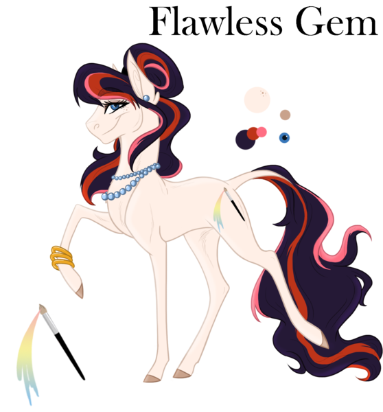 Size: 1457x1566 | Tagged: safe, artist:legally-psychotic, derpibooru import, oc, oc:flawless gem, unofficial characters only, earth pony, pony, female, jewelry, magical lesbian spawn, mare, necklace, offspring, parent:oc:varnish, parent:rarity, parents:canon x oc, raised hoof, reference sheet, simple background, solo, transparent background