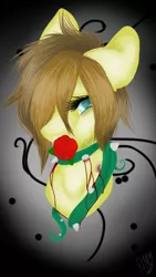 Size: 540x960 | Tagged: semi-grimdark, artist:xclayponyx, derpibooru import, oc, unofficial characters only, pony, blood, crying, female, flower, mare, rose, solo, thorns