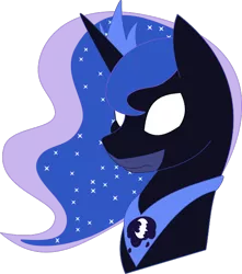 Size: 546x618 | Tagged: artist:dalekolt, batman, batmare, bust, derpibooru import, female, i am the night, princess luna, safe, simple background, solo, transparent background