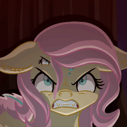 Size: 800x800 | Tagged: alternate universe, angry, animated, artist:couchcrusader, comic:children of everfree, derpibooru import, fluttershy, gif, original species, safe, solo, species swap, spidershy