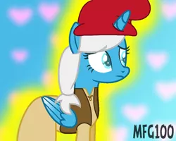 Size: 900x720 | Tagged: safe, artist:mixelfangirl100, derpibooru import, ponified, alicorn, pony, clothes, crossover, dress, girl smurf, hat, smurf hat, smurfs, smurfs: the lost village, smurfs: the lost village (movie), smurfwillow, solo, the smurfs