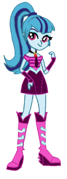 Size: 464x1236 | Tagged: safe, artist:trixiesparkle63, derpibooru import, sonata dusk, equestria girls, rainbow rocks, boots, clothes, cute, fingerless gloves, gloves, hand on hip, high heel boots, jewelry, looking at you, necktie, pendant, ponytail, simple background, skirt, solo, transparent background