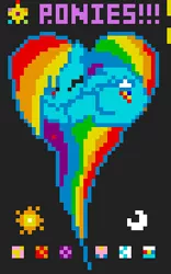 Size: 172x276 | Tagged: safe, artist:bamboodog, derpibooru import, screencap, rainbow dash, pegasus, pony, cute, dashabetes, female, heart pony, mare, pixel art, r/place, reddit, sleeping, solo, vandalism