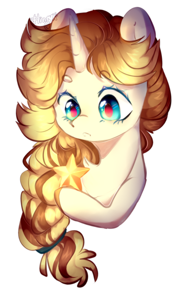 Size: 1359x2169 | Tagged: safe, artist:flinrich, derpibooru import, oc, oc:shirou fensu, unofficial characters only, pony, unicorn, bust, female, hoof hold, looking at something, mare, portrait, simple background, solo, stars, transparent background