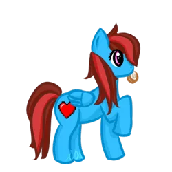Size: 512x512 | Tagged: safe, artist:blossomsdream, derpibooru import, oc, oc:lucid heart, unofficial characters only, pegasus, pony, cinnamon bun, female, food, mouth hold, raised hoof, simple background, solo, transparent background