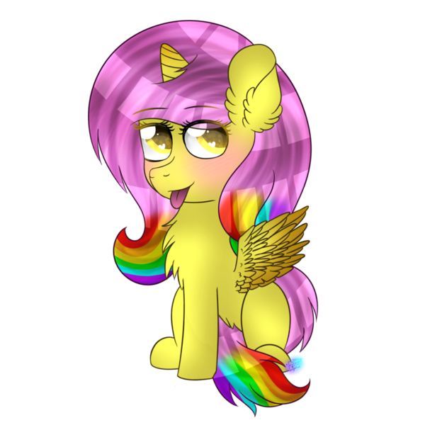 Size: 1024x1024 | Tagged: safe, artist:northlights8, derpibooru import, oc, oc:prismatic amber, unofficial characters only, alicorn, pony, alicorn oc, blushing, chest fluff, ear fluff, female, mare, simple background, solo, tongue out, transparent background