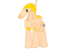 Size: 2048x1536 | Tagged: safe, artist:b1battledroid, derpibooru import, ponified, pony, battle droid, battle droids, simple background, solo, star wars, transparent background