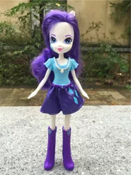 Size: 600x800 | Tagged: safe, derpibooru import, rarity, equestria girls, boots, clothes, doll, high heel boots, irl, jewelry, looking at you, necklace, photo, pony ears, skirt, solo, toy