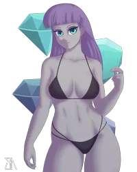 Size: 2400x3000 | Tagged: suggestive, artist:souladdicted, derpibooru import, maud pie, equestria girls, belly button, bikini, breasts, clothes, eyeshadow, female, looking at you, makeup, pinup, simple background, solo, solo female, stupid sexy maud pie, swimsuit, transparent background