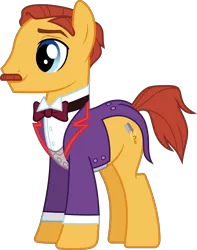 Size: 6134x7782 | Tagged: safe, artist:pink1ejack, derpibooru import, ponified, earth pony, pony, stranger than fan fiction, absurd resolution, background pony, bowtie, clothes, concierge, facial hair, gustave h, male, moustache, my little pony game, simple background, smiling, solo, stallion, suit, the grand budapest hotel, transparent background, vector