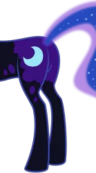 Size: 3095x5571 | Tagged: safe, artist:grypher, derpibooru import, nightmare moon, alicorn, pony, absurd resolution, butt, butt only, featureless crotch, female, missing accessory, nightbutt, nightmare moonbutt, offscreen character, plot, simple background, solo, transparent background