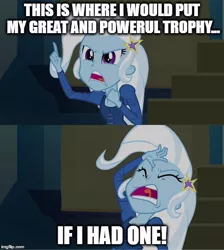 Size: 500x558 | Tagged: safe, derpibooru import, edit, edited screencap, screencap, trixie, equestria girls, rainbow rocks, dad, if i had one, image macro, meme, solo, the fairly oddparents, trixie yells at everything
