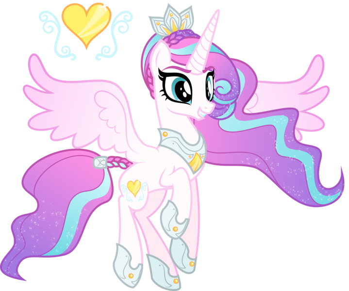 Size: 6000x5005 | Tagged: safe, artist:orin331, derpibooru import, princess flurry heart, alicorn, pony, dancerverse, absurd resolution, alternate universe, crown, cutie mark, female, heart, jewelry, mare, older, older flurry heart, regalia, simple background, smiling, solo, spread wings, transparent background, vector, wings