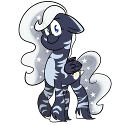 Size: 3000x3000 | Tagged: safe, artist:befishproductions, derpibooru import, oc, oc:star chaser, unofficial characters only, pegasus, pony, commission, female, floppy ears, heterochromia, looking at you, mare, signature, simple background, smiling, solo, transparent background, unshorn fetlocks, white hair