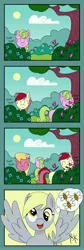 Size: 2223x6589 | Tagged: safe, artist:pony4koma, derpibooru import, daisy, derpy hooves, flower wishes, lily, lily valley, roseluck, bee, pegasus, pony, absurd resolution, comic, female, flower, garden, mare, ponyville, rose