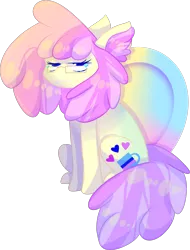 Size: 1350x1777 | Tagged: safe, artist:olivecow, derpibooru import, oc, oc:vanilla swirl, unofficial characters only, earth pony, pony, annoyed, art trade, blue eyes, circle, colored eyelashes, cute, cutie mark, ear fluff, female, fluffy hair, glasses, gritted teeth, lidded eyes, looking at you, mare, ocbetes, sitting, solo