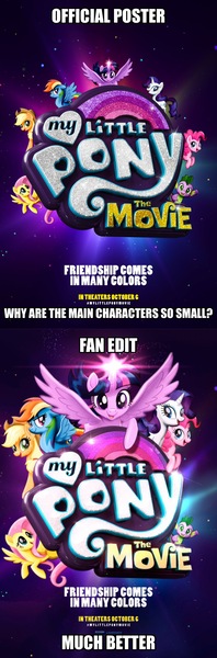 Size: 1494x4538 | Tagged: safe, derpibooru import, edit, applejack, fluttershy, pinkie pie, rainbow dash, rarity, twilight sparkle, twilight sparkle (alicorn), alicorn, pony, my little pony: the movie, absurd resolution, background pony strikes again, drama, mane six