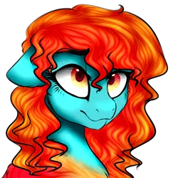 Size: 4000x4000 | Tagged: safe, artist:havoxious, derpibooru import, oc, oc:stormence, unofficial characters only, pony, female, looking at you, mare, orange eyes, solo, wavy mane
