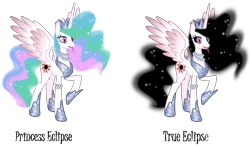 Size: 6000x3500 | Tagged: safe, artist:magister39, derpibooru import, princess celestia, alicorn, pony, absurd resolution, alternate hairstyle, alternate universe, crown, female, jewelry, mare, nightmareverse, regalia