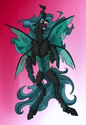 Size: 688x1000 | Tagged: artist:foxenawolf, changeling, derpibooru import, fanfic art, fanfic:quantum gallop, nightmare chrysalis, queen chrysalis, safe, solo