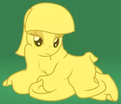 Size: 2509x2157 | Tagged: safe, artist:badumsquish, derpibooru import, oc, ponified, unofficial characters only, object pony, original species, wash cloth pony, bathtub, bedroom eyes, draw me like one of your french girls, female, side, simple background, smiling, smirk, solo, sultry pose, wash cloth