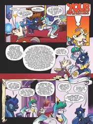 Size: 720x960 | Tagged: safe, artist:andypriceart, derpibooru import, idw, kibitz, princess celestia, princess luna, alicorn, pony, spoiler:comic, spoiler:comicff38, arson murder and jaywalking, cute, cutelestia, female, lunabetes, mare, preview