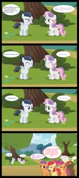 Size: 2592x5769 | Tagged: absurd resolution, apple bloom, argument, artist:lunaticdawn, button mash, comic, cute, cutie mark crusaders, derpibooru import, female, fight, male, rumbelle, rumble, safe, scootaloo, shipping, straight, sweetie belle, tenderbloom, tender taps