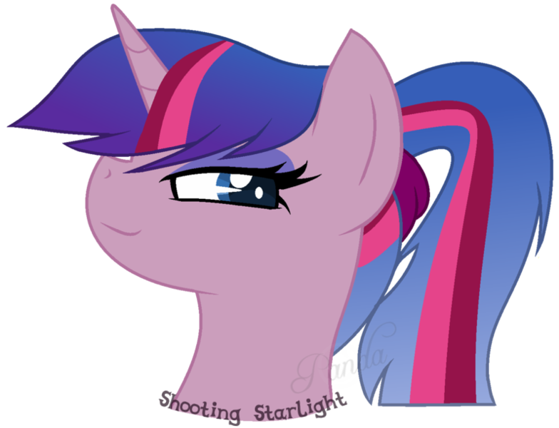 Size: 798x611 | Tagged: safe, artist:ipandacakes, derpibooru import, oc, oc:shooting starlight, unofficial characters only, alicorn, pony, bust, female, mare, offspring, parent:flash sentry, parent:twilight sparkle, parents:flashlight, portrait, simple background, solo, transparent background