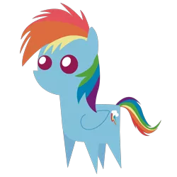 Size: 2500x2500 | Tagged: safe, artist:moonlightfan, derpibooru import, rainbow dash, pegasus, pony, female, filly, filly rainbow dash, pointy ponies, simple background, transparent background