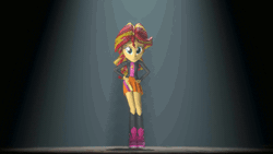 Size: 427x240 | Tagged: safe, artist:maetrome, derpibooru import, sunset shimmer, equestria girls, 3d, adorasexy, animated, boots, clothes, cute, fukkireta, gif, hand on hip, high heel boots, jacket, leather jacket, loop, sexy, skirt, skirt lift, solo, source filmmaker