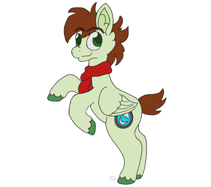 Size: 3893x3457 | Tagged: safe, artist:moddie, deleted from derpibooru, derpibooru import, oc, oc:aperture, unofficial characters only, pegasus, pony, clothes, female, hind legs, scarf, standing