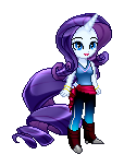 Size: 114x152 | Tagged: artist:sakuyamon, clothes, derpibooru import, human, humanized, pixel art, pony coloring, rarity, safe, simple background, solo, sprite, tailed humanization, tanktop, transparent background